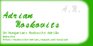 adrian moskovits business card