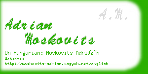 adrian moskovits business card